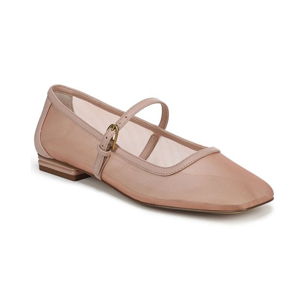 Franco Sarto Blush Pink Mesh Mary Jane Flats